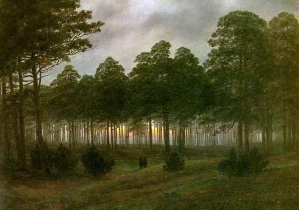 Caspar David Friedrich The evening oil painting picture